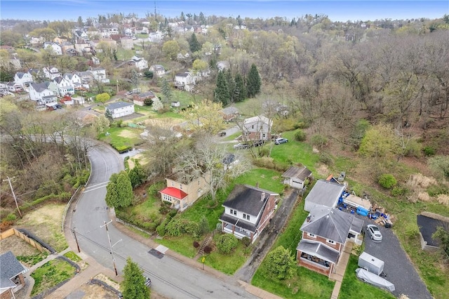 drone / aerial view featuring a residential view