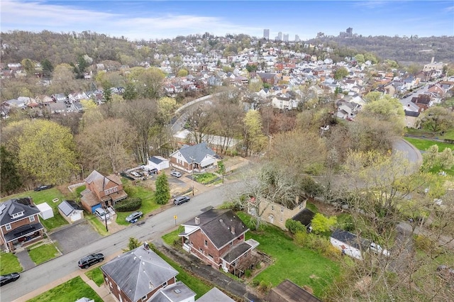 bird's eye view featuring a residential view