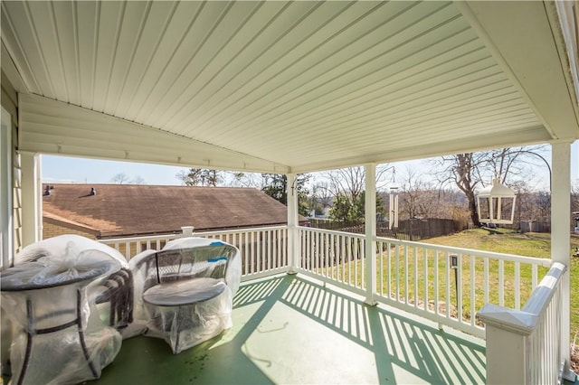view of patio / terrace with fence and area for grilling