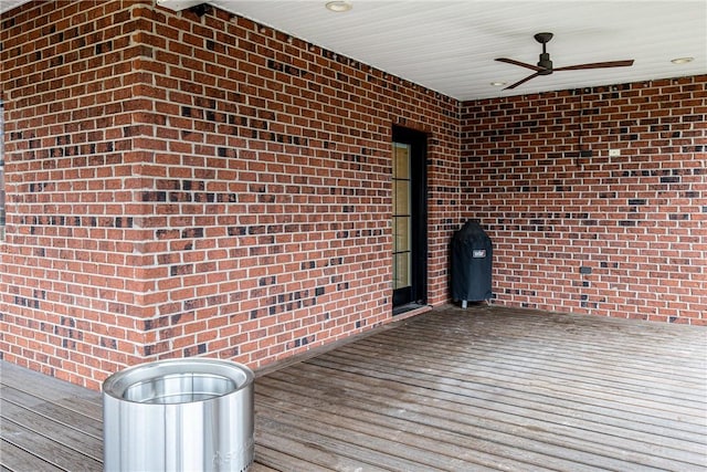 1371 Carnahan Rd, Banksville/Westwood, PA 15220 - wooden deck featuring area for grilling and ceiling fan