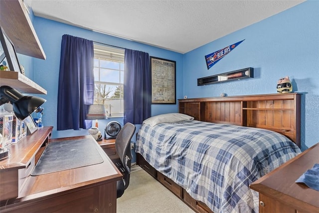 123 Summit Ridge Dr, South Fayette, PA 15017 - carpeted bedroom featuring a textured ceiling and a textured wall