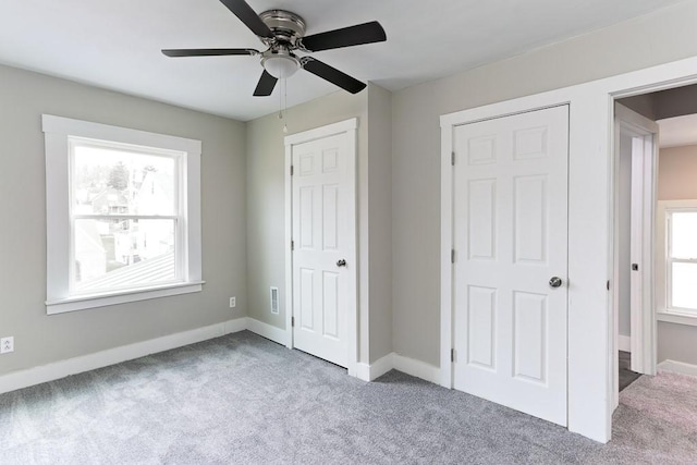 2017 Leishman, Arnold, PA 15068 - unfurnished bedroom featuring ceiling fan, baseboards, and carpet