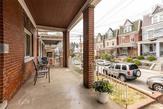 826 Collins Ave, Highland Park, PA 15206 - view of patio with a residential view and covered porch
