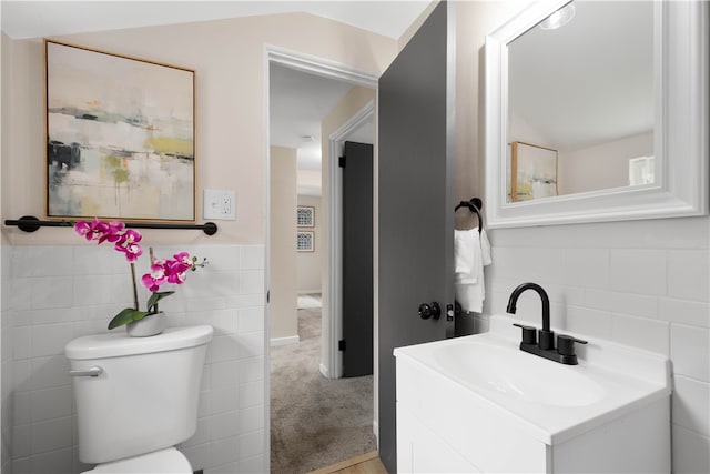 2011 Woodward Ave, Brookline, PA 15226 - bathroom featuring toilet, tile walls, and vanity
