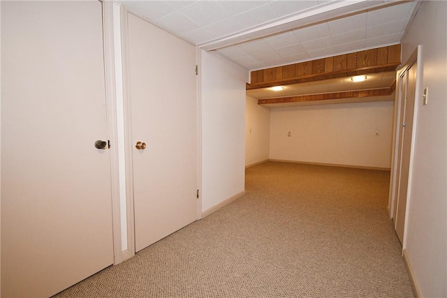 2714 Graham Blvd, Wilkinsburg, PA 15235 - finished below grade area featuring light carpet and baseboards
