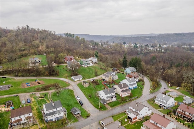 16 Fishpot Rd, Centerville, PA 15368 - drone / aerial view featuring a wooded view, a mountain view, and a residential view