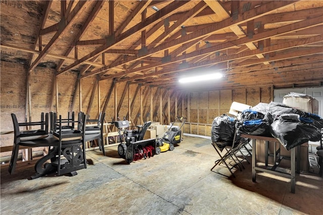 view of attic
