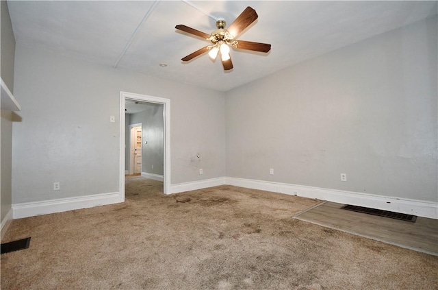 2331 Jane St, South Side, PA 15203 - carpeted spare room featuring baseboards and ceiling fan