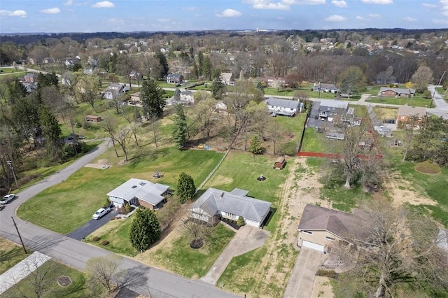 drone / aerial view featuring a residential view