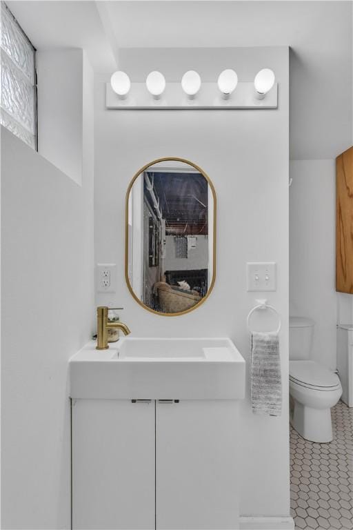 3530 Ridgeway Dr, Bethel Park, PA 15102 - bathroom with vanity, tile patterned flooring, and toilet