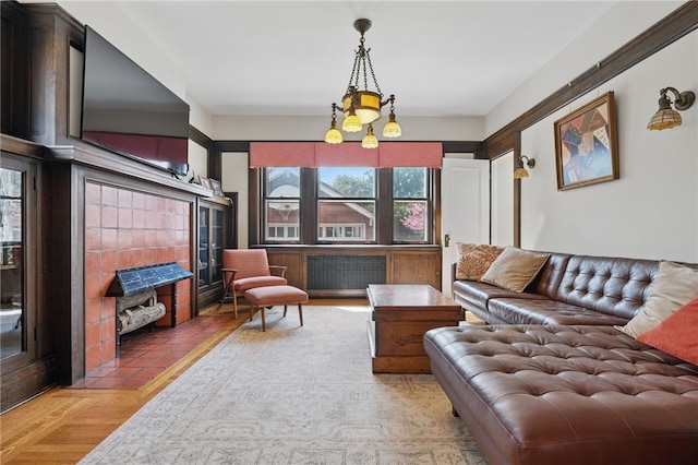 5818 Aylesboro Ave, Squirrel Hill, PA 15217 - living area featuring a fireplace