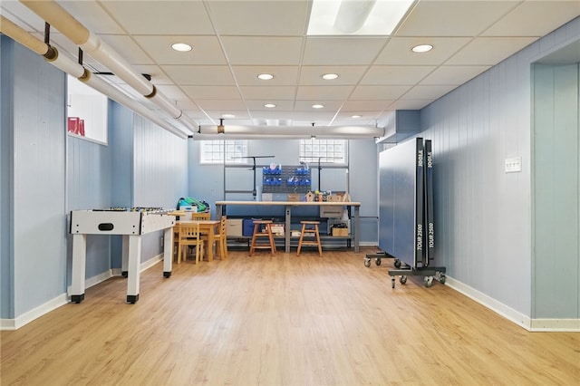 5818 Aylesboro Ave, Squirrel Hill, PA 15217 - home office featuring wood finished floors, recessed lighting, and baseboards