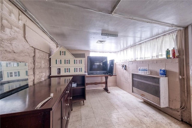120 Arden Dr, Shaler, PA 15116 - interior space featuring light floors and concrete block wall