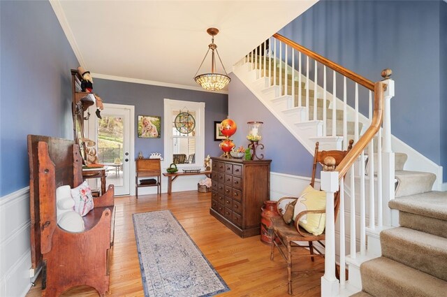 1 Alton Dr, Bethel Park, PA 15102 - interior space featuring wood finished floors, crown molding, and wainscoting