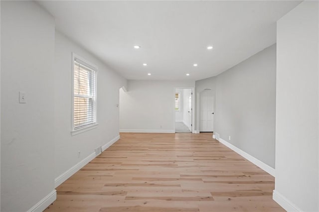 211 Wainwright Ave, Brentwood, PA 15227 - unfurnished room featuring recessed lighting, light wood-style floors, and baseboards