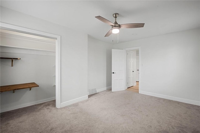 211 Wainwright Ave, Brentwood, PA 15227 - unfurnished bedroom featuring ceiling fan, baseboards, visible vents, and carpet