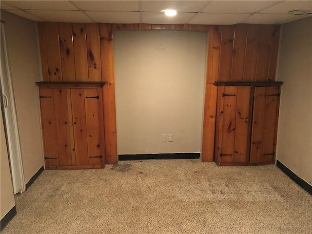 159 Oakville Rd, Chippewa Twp, PA 15010 - unfurnished bedroom with light carpet, a paneled ceiling, and baseboards