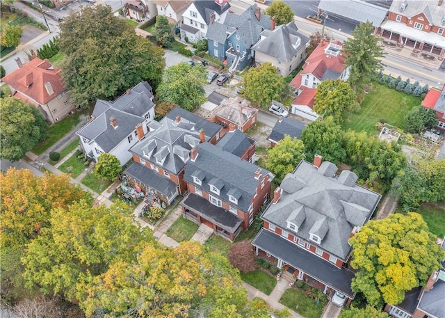 bird's eye view with a residential view