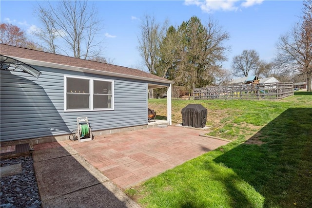 view of patio / terrace featuring area for grilling