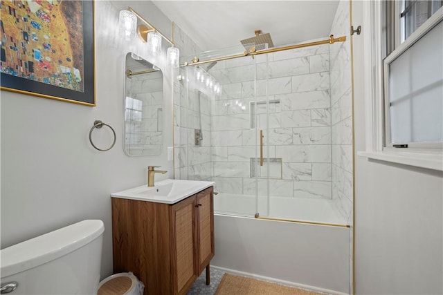 18 Oakglen Dr, Oakmont, PA 15139 - full bathroom with vanity, a combined bath / shower with rainfall shower, and toilet