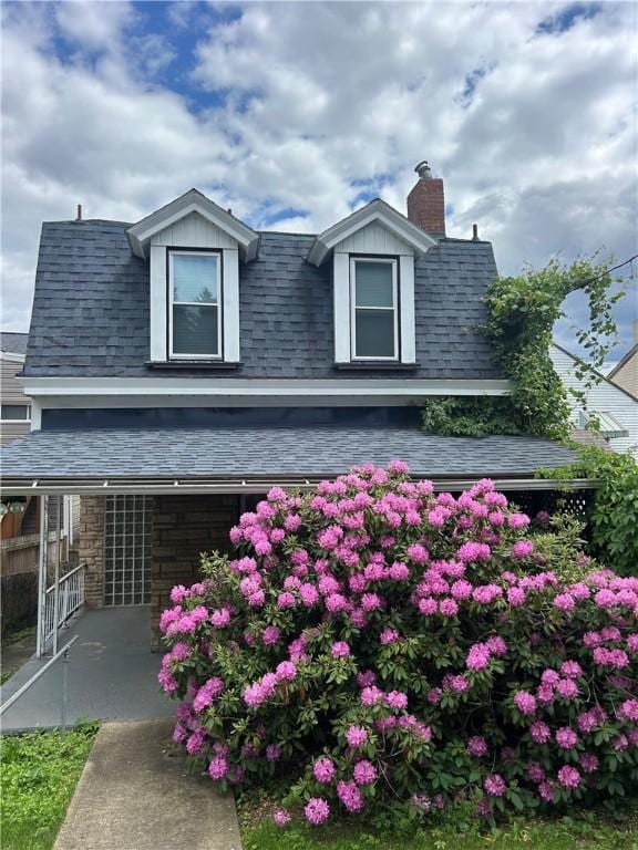 117 Sherman St, Rear, Millvale, PA 15209 - view of side of property with a chimney, a patio area, and fence