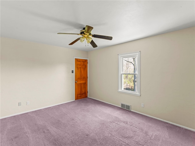 320 Parcell St, Claysville, PA 15323 - carpeted empty room with ceiling fan, baseboards, and visible vents