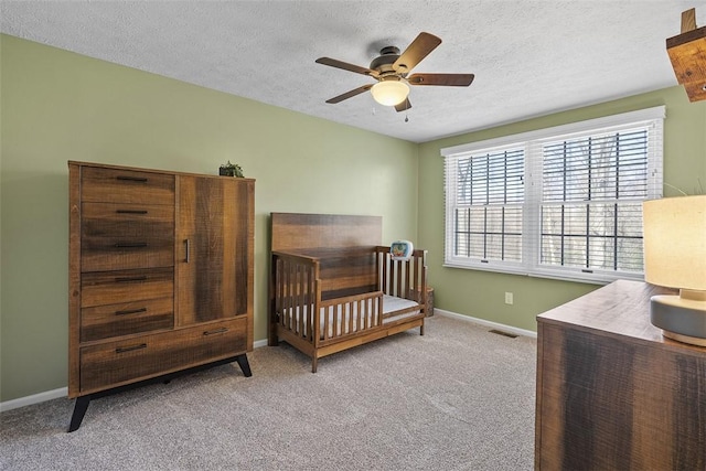158 Edgemeade Dr, Monroeville, PA 15146 - bedroom with visible vents, carpet, baseboards, and a textured ceiling