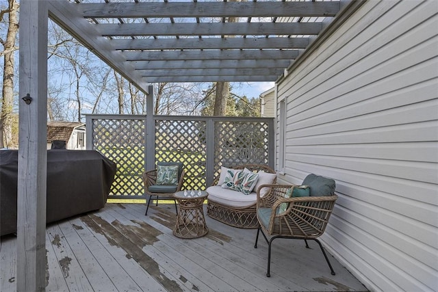 158 Edgemeade Dr, Monroeville, PA 15146 - wooden terrace with grilling area and a pergola