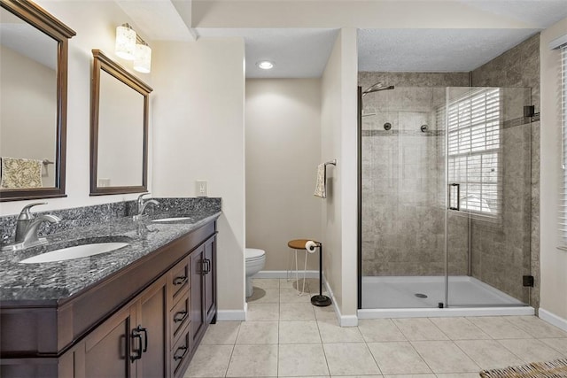 158 Edgemeade Dr, Monroeville, PA 15146 - full bath with tile patterned flooring, baseboards, a sink, and a shower stall