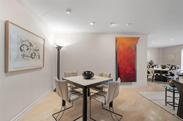 540 N Neville St Unit 402, Oakland, PA 15213 - dining area featuring recessed lighting, baseboards, and light wood-style flooring
