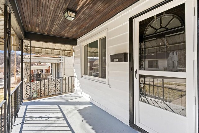 exterior space featuring covered porch