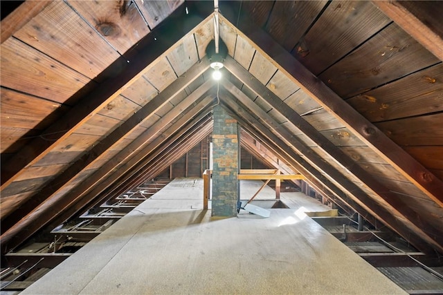 view of attic