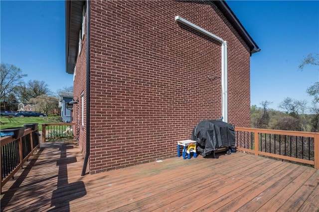 deck with area for grilling
