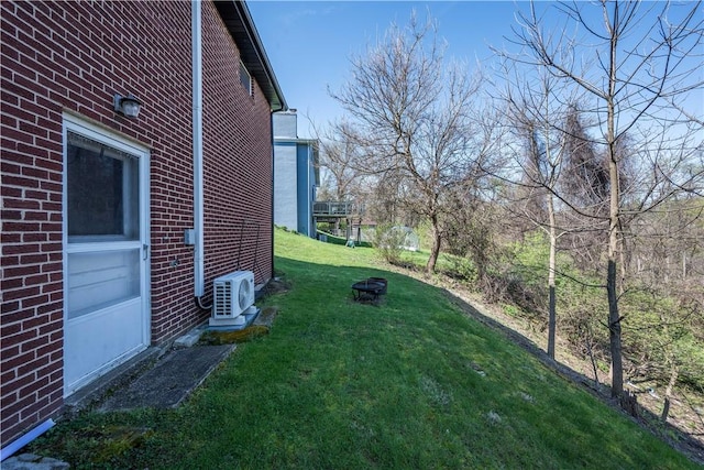 view of yard with ac unit