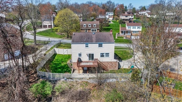 birds eye view of property featuring a residential view