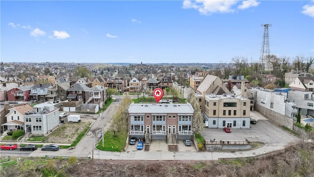aerial view featuring a residential view