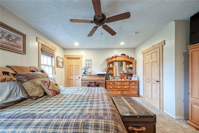 2072 Washington, Washington Twp Wml, PA 15613 - bedroom with a textured ceiling, ceiling fan, carpet floors, baseboards, and recessed lighting