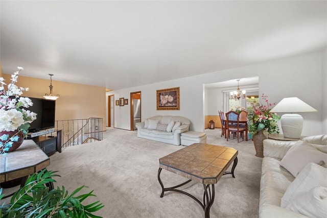 2314 Mcmonagle Ave, Banksville/Westwood, PA 15216 - living area with a chandelier and carpet flooring