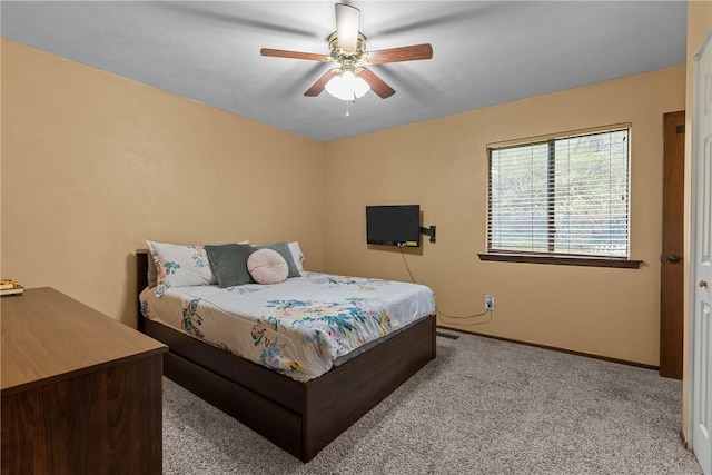 2240 Chapparal Dr, Plum Boro, PA 15239 - bedroom with carpet flooring, baseboards, and a ceiling fan