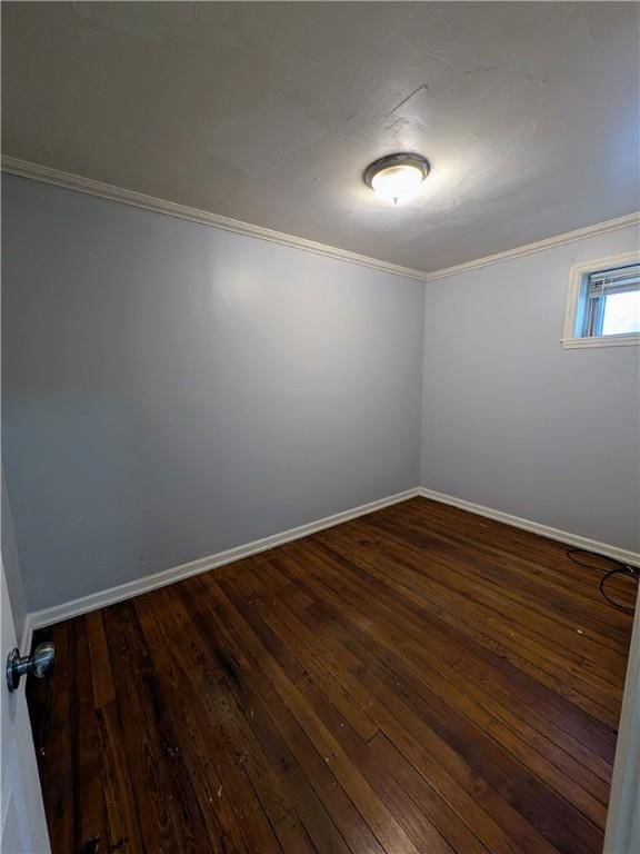 341 Ohio Ave, Clairton, PA 15025 - spare room with wood-type flooring, baseboards, and ornamental molding