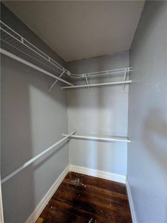 341 Ohio Ave, Clairton, PA 15025 - walk in closet featuring hardwood / wood-style floors