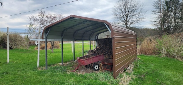 view of car parking with a detached carport