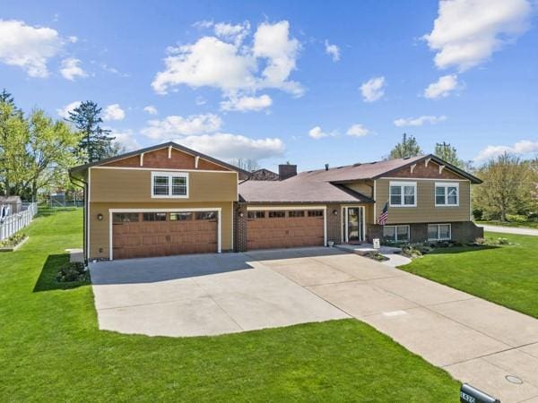 1420 Fernledge Dr, Shaler, PA 15101 - view of front of property with an attached garage, driveway, and a front yard