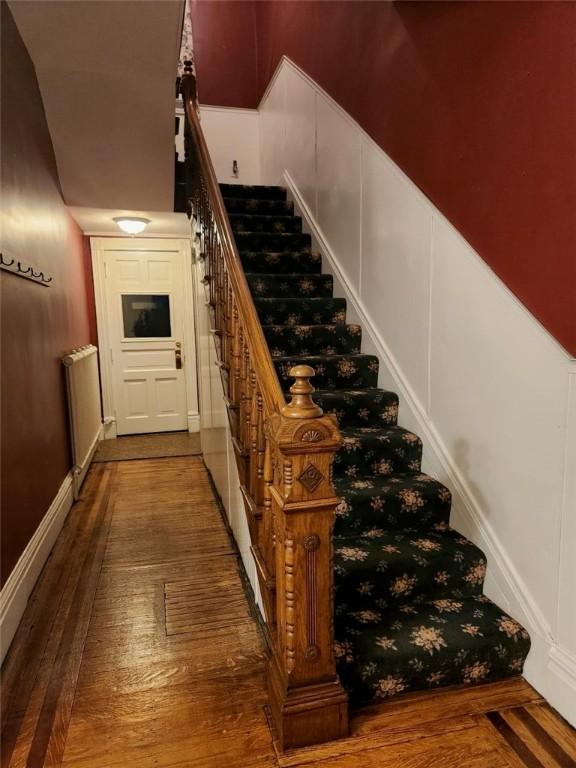 620 Main St, Latrobe, PA 15650 - stairway with wood finished floors