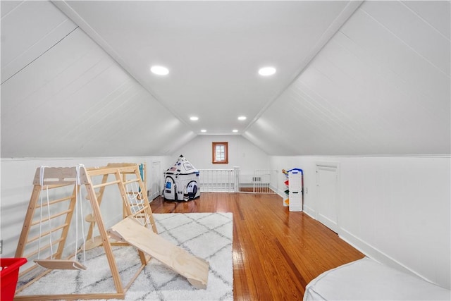 159 Inglewood Dr, Mt Lebanon, PA 15228 - interior space featuring recessed lighting, wood finished floors, lofted ceiling, and baseboards
