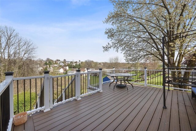 216 Briar Path, North Fayette, PA 15126 - wooden deck with outdoor dining space