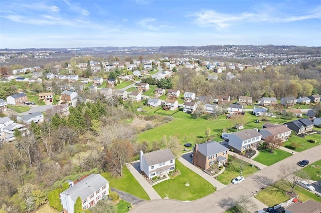 216 Briar Path, North Fayette, PA 15126 - aerial view of property and surrounding area with nearby suburban area