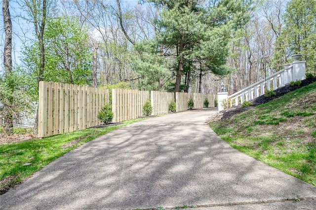 view of asphalt driveway