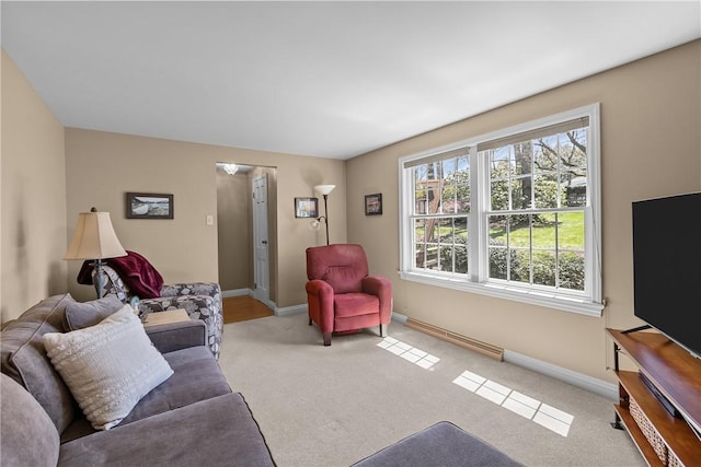 3216 Postgate Dr, Bethel Park, PA 15102 - living area featuring baseboards and carpet flooring