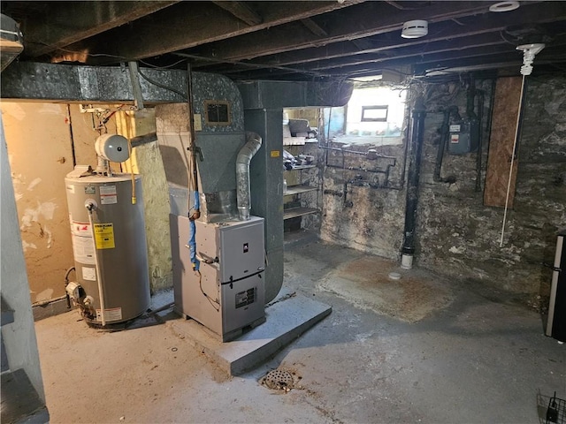 316-318 Tabor St, Esplen, PA 15204 - basement featuring water heater and heating unit